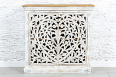 Antique Indian Jali Hand Carved Solid Wooden Vanity 97x40x94cm A092  -